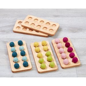 Felt Ball Tens Frames - Pack of 5