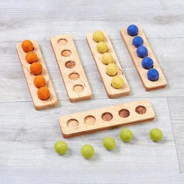 Felt Ball Five Frames - Set of 5